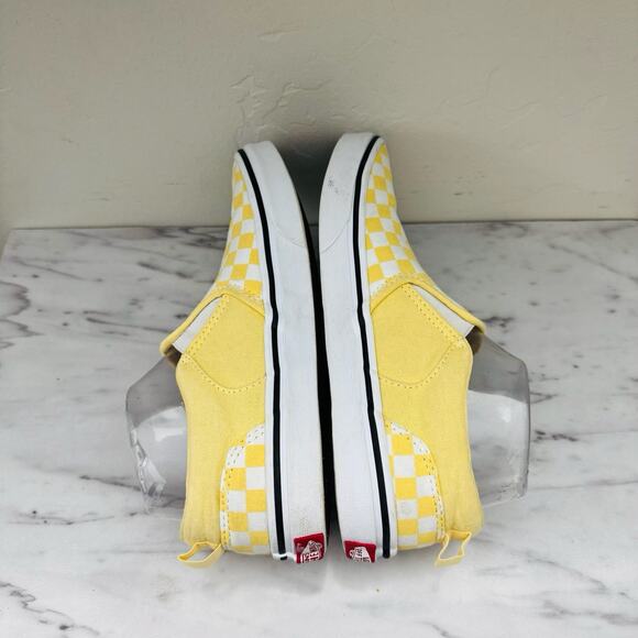Vans Classic Yellow Checkered Slip On Shoes Missy Size 6 - Picture 6 of 10
